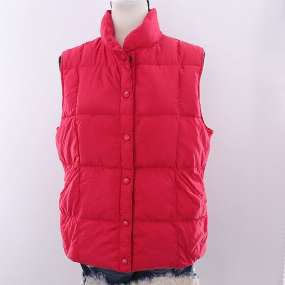 Lands End | Down Goose Feather Puffer Vest Medium Red - Picture 3 of 6